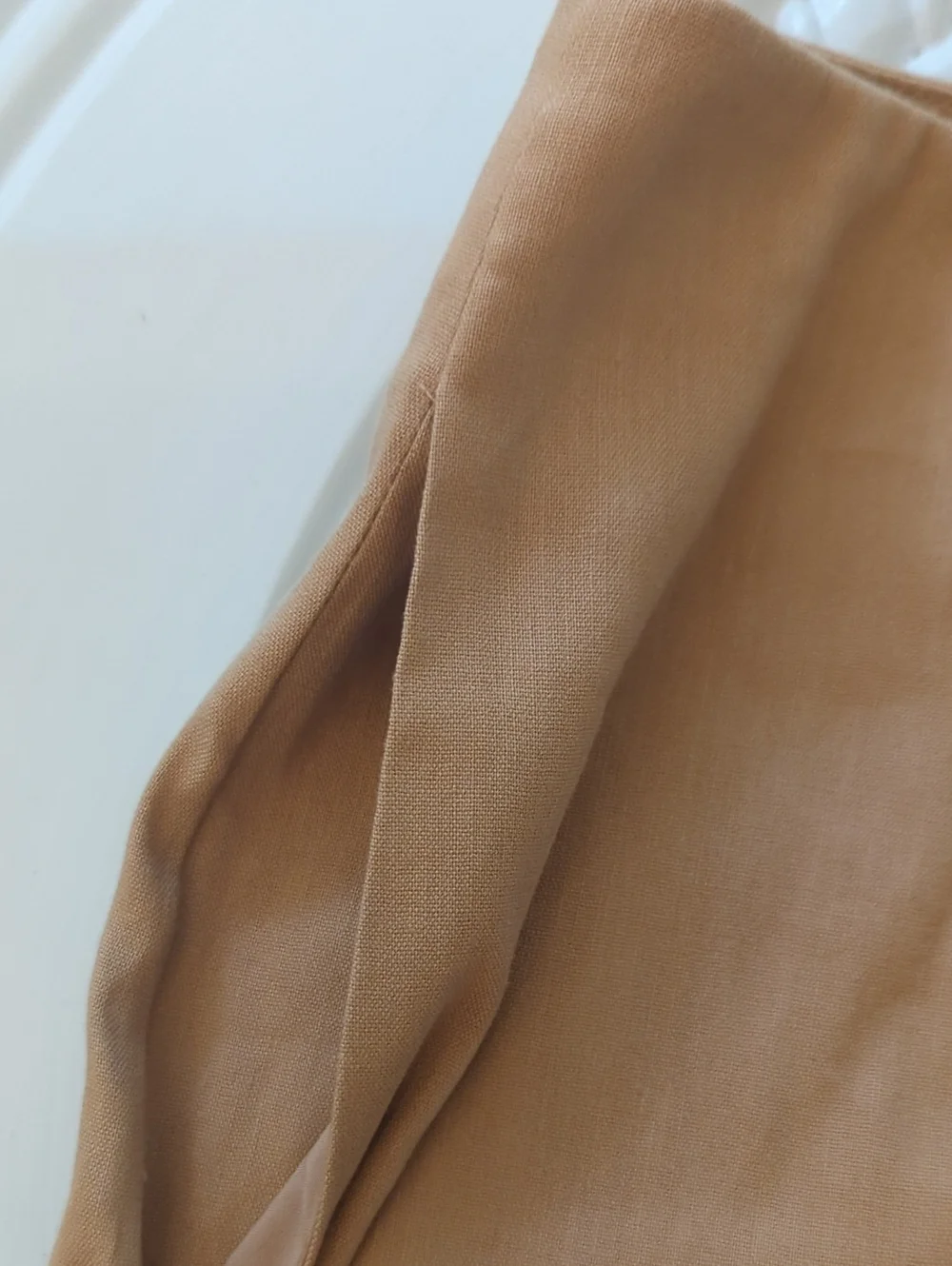 Antonio Melanie Linen Blend Kaki Tan Camel Shades With Pockets Tailored Short 8 - Picture 7 of 15